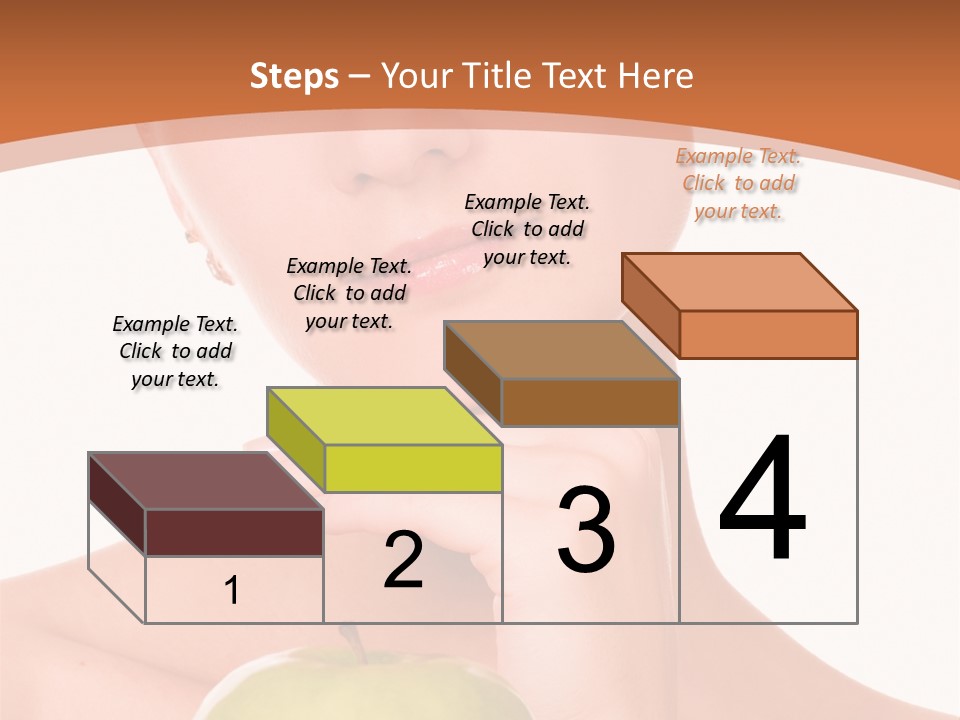 A Woman Holding An Apple In Her Hands PowerPoint Template