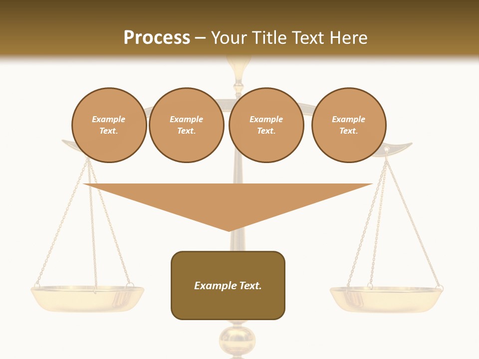 A Golden Balance Scale With A White Background PowerPoint Template