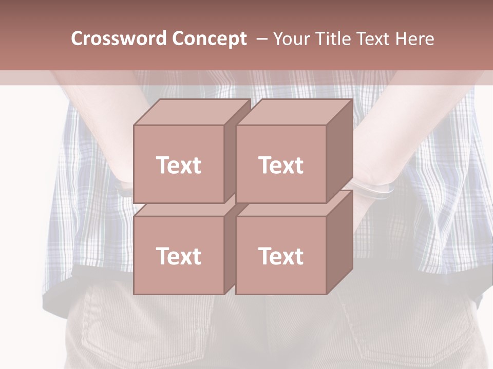 A Man Holding His Hands In Handcuffs Powerpoint Template PowerPoint Template