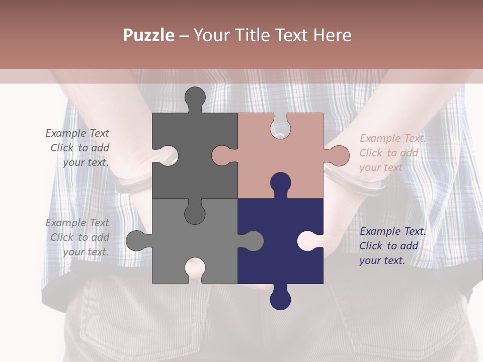 A Man Holding His Hands In Handcuffs Powerpoint Template PowerPoint Template