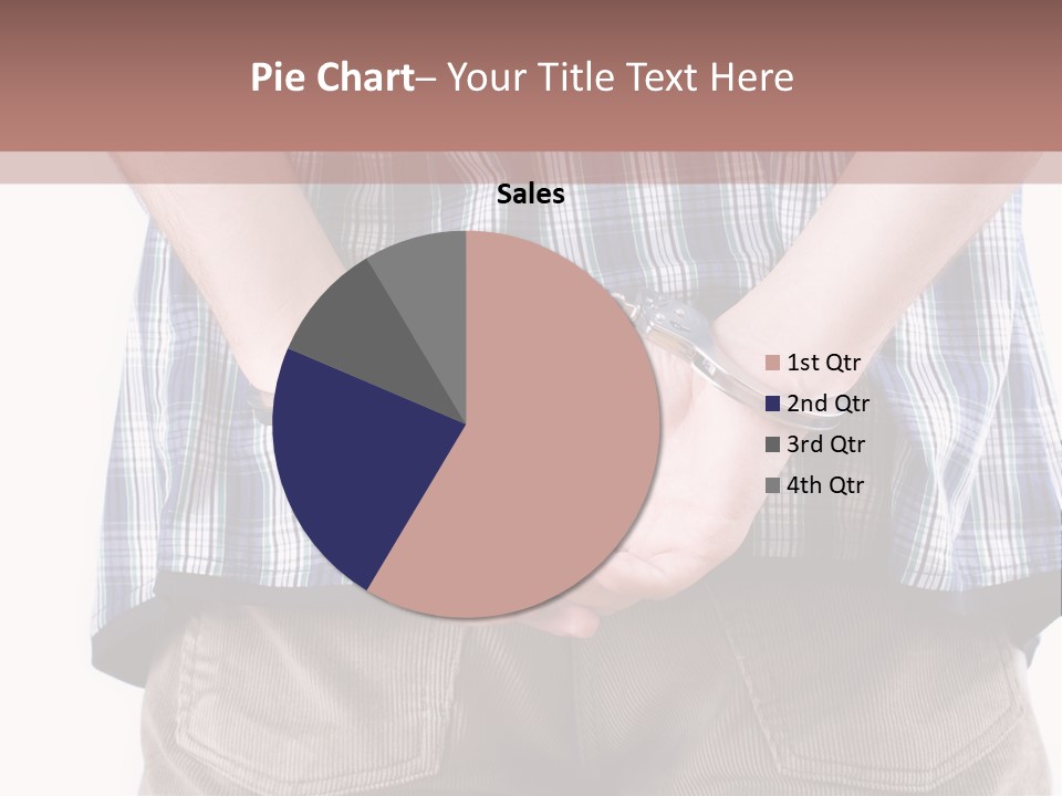 A Man Holding His Hands In Handcuffs Powerpoint Template PowerPoint Template