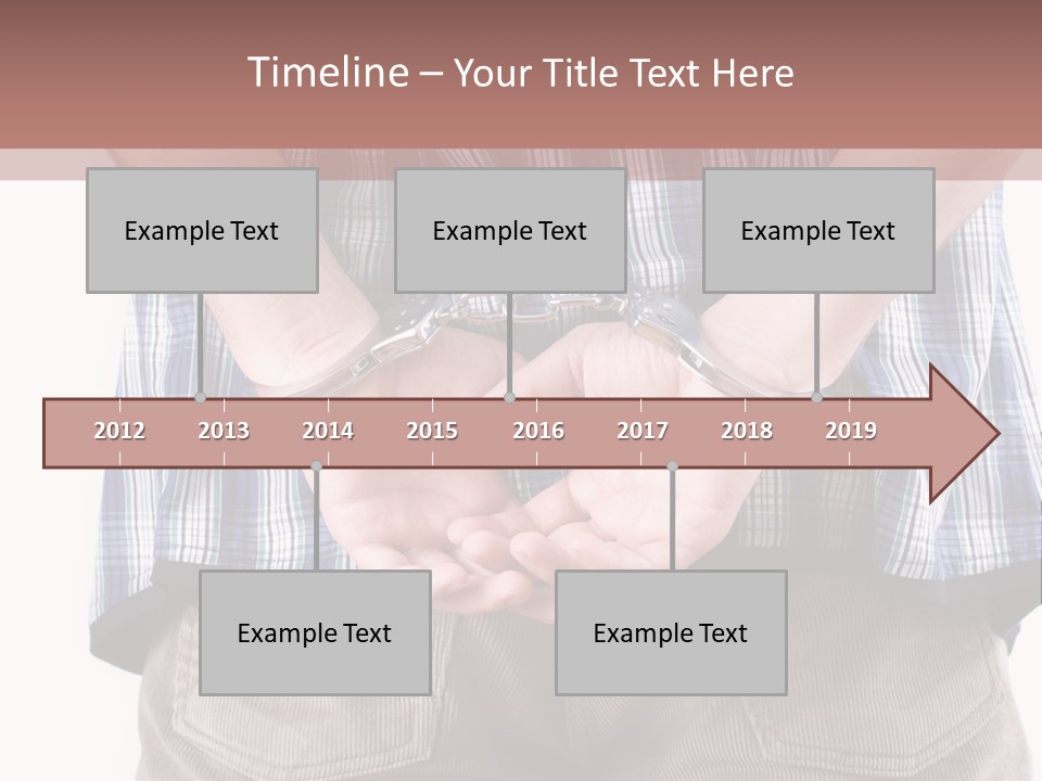 A Man Holding His Hands In Handcuffs Powerpoint Template PowerPoint Template