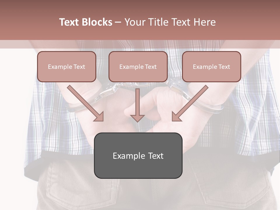 A Man Holding His Hands In Handcuffs Powerpoint Template PowerPoint Template