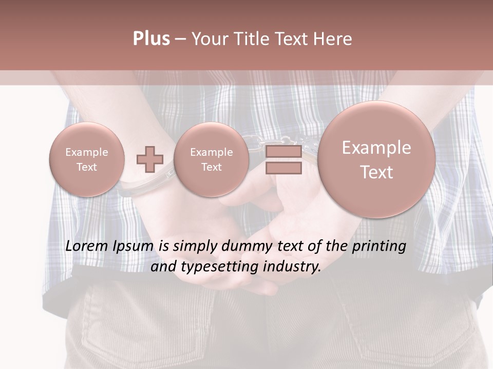 A Man Holding His Hands In Handcuffs Powerpoint Template PowerPoint Template