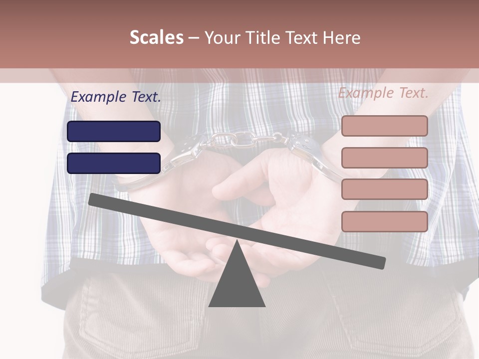 A Man Holding His Hands In Handcuffs Powerpoint Template PowerPoint Template