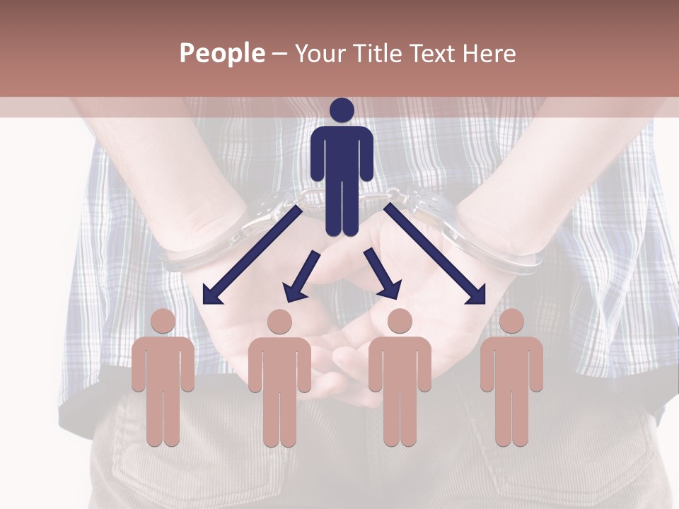 A Man Holding His Hands In Handcuffs Powerpoint Template PowerPoint Template