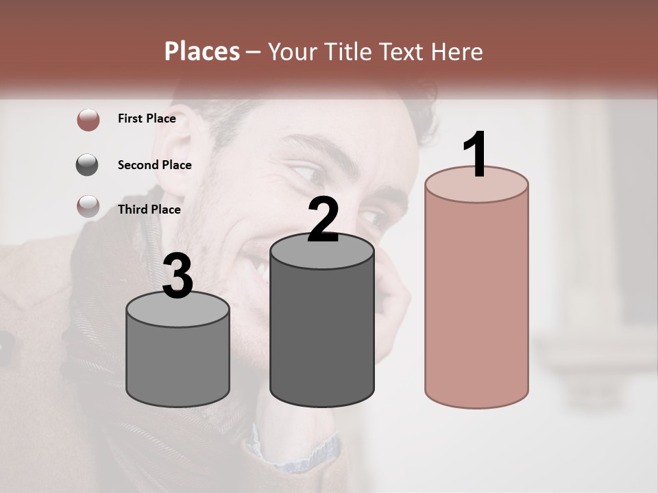 A Man Smiling While Talking On A Cell Phone PowerPoint Template