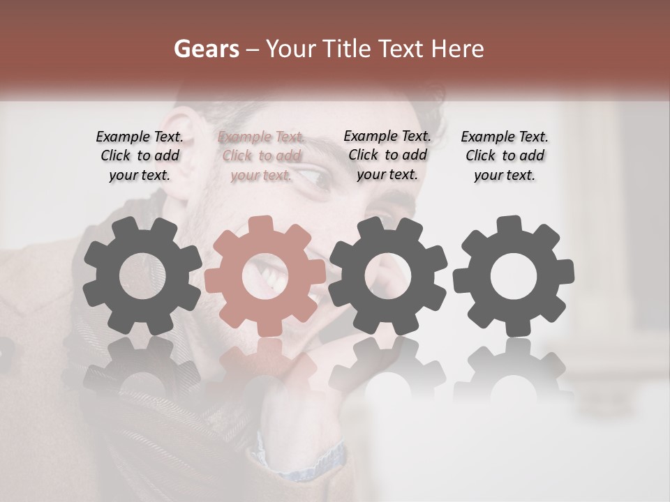 A Man Smiling While Talking On A Cell Phone PowerPoint Template