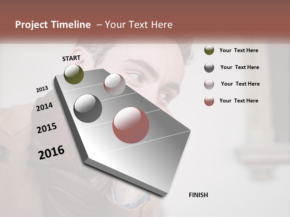 A Man Smiling While Talking On A Cell Phone PowerPoint Template