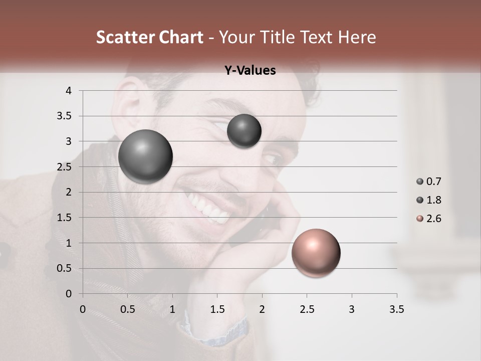 A Man Smiling While Talking On A Cell Phone PowerPoint Template