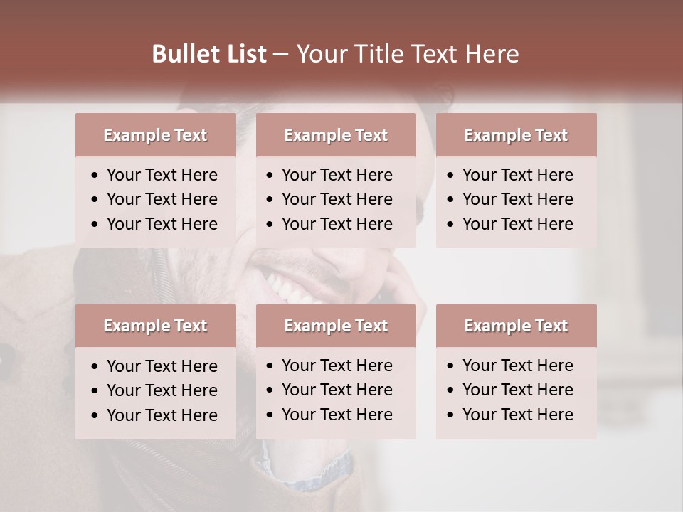 A Man Smiling While Talking On A Cell Phone PowerPoint Template
