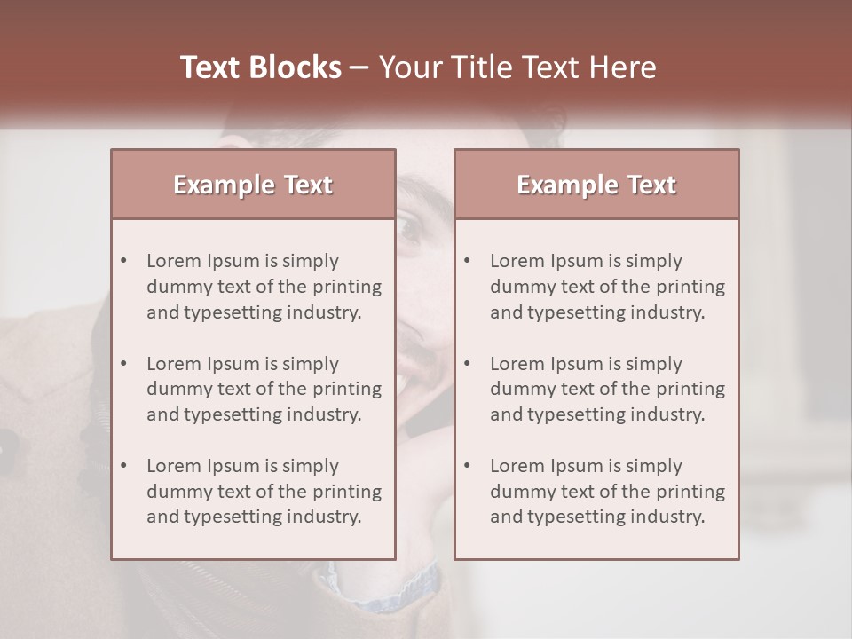 A Man Smiling While Talking On A Cell Phone PowerPoint Template