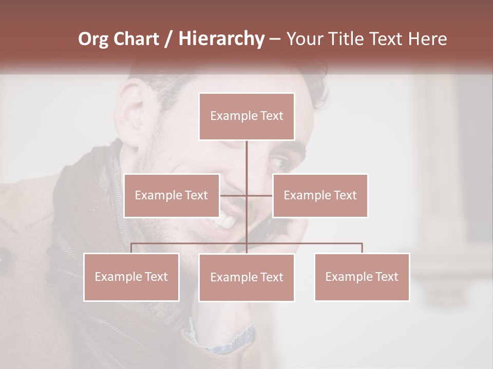 A Man Smiling While Talking On A Cell Phone PowerPoint Template