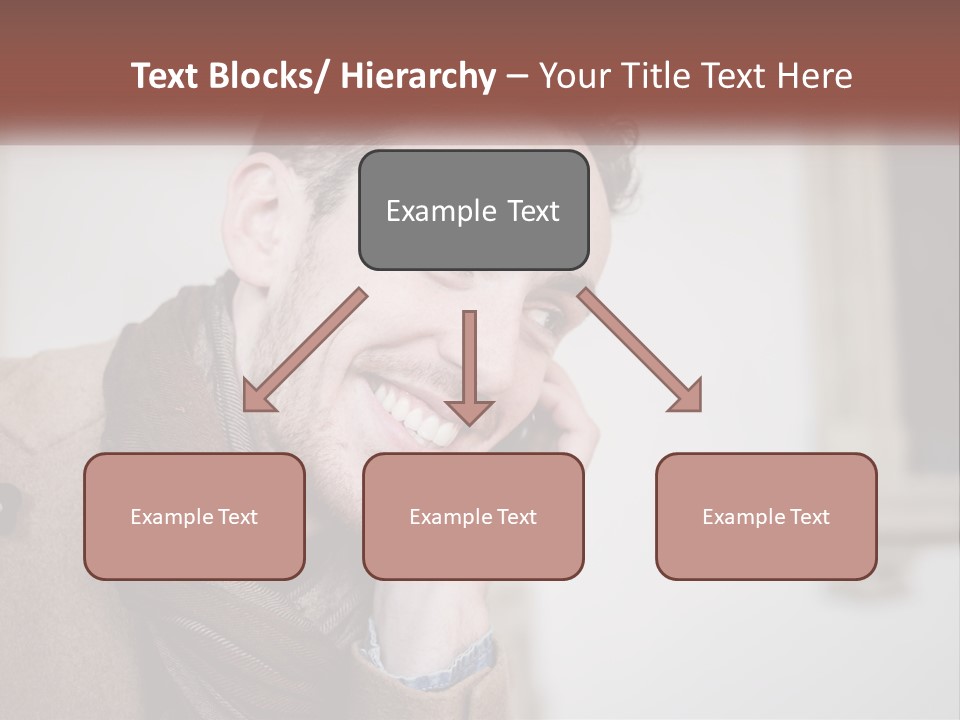 A Man Smiling While Talking On A Cell Phone PowerPoint Template