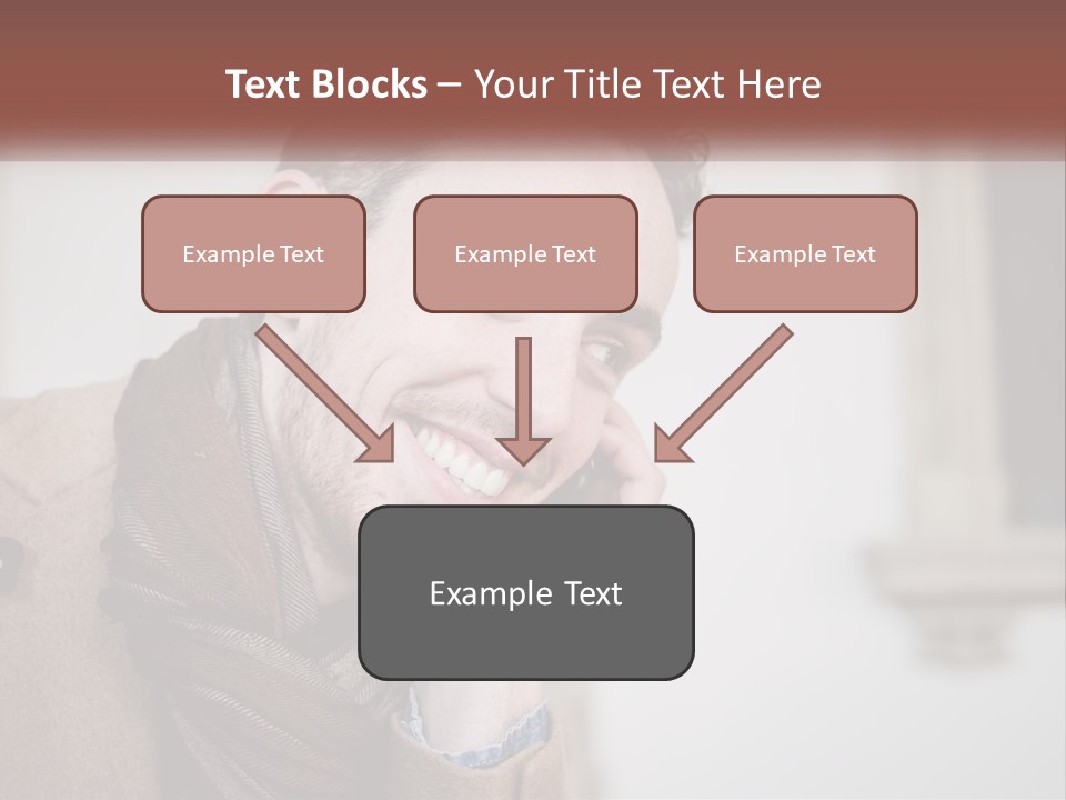 A Man Smiling While Talking On A Cell Phone PowerPoint Template