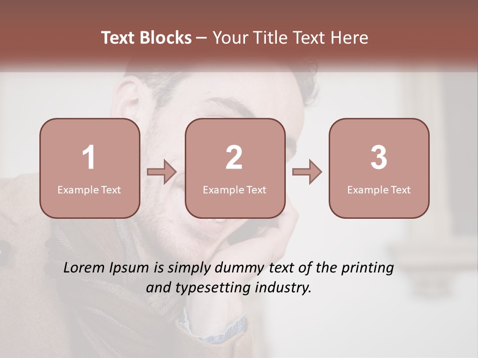 A Man Smiling While Talking On A Cell Phone PowerPoint Template