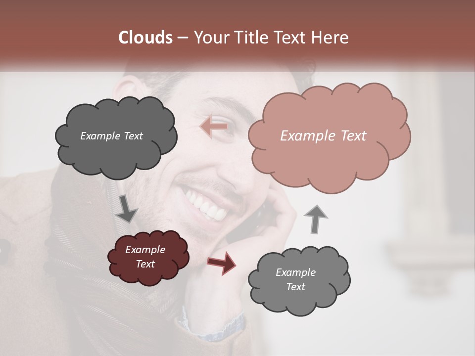 A Man Smiling While Talking On A Cell Phone PowerPoint Template