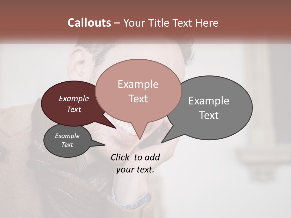 A Man Smiling While Talking On A Cell Phone PowerPoint Template