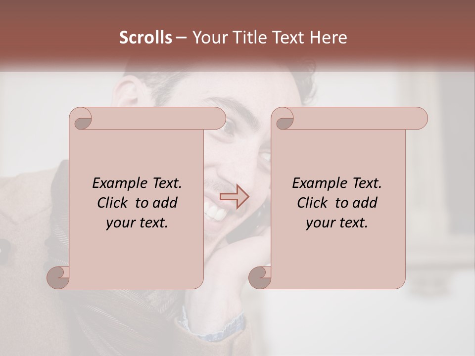 A Man Smiling While Talking On A Cell Phone PowerPoint Template
