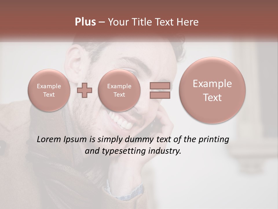 A Man Smiling While Talking On A Cell Phone PowerPoint Template