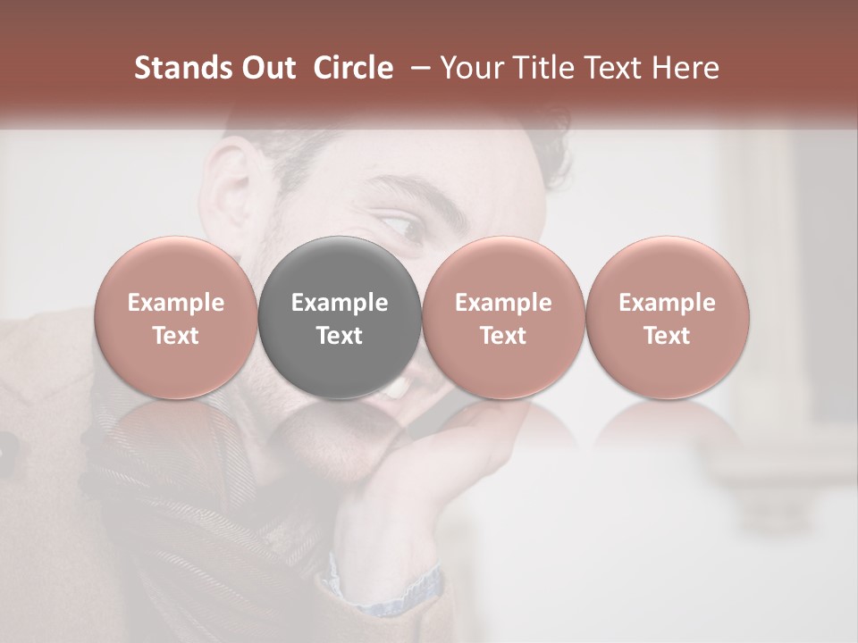 A Man Smiling While Talking On A Cell Phone PowerPoint Template