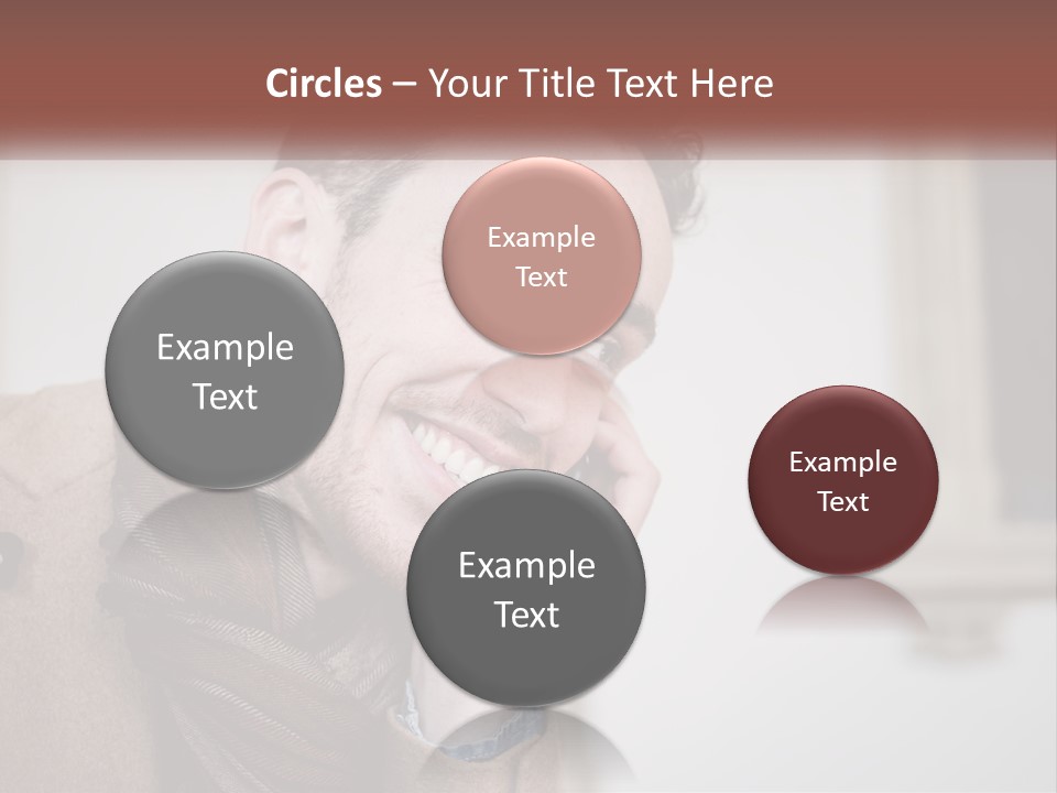 A Man Smiling While Talking On A Cell Phone PowerPoint Template