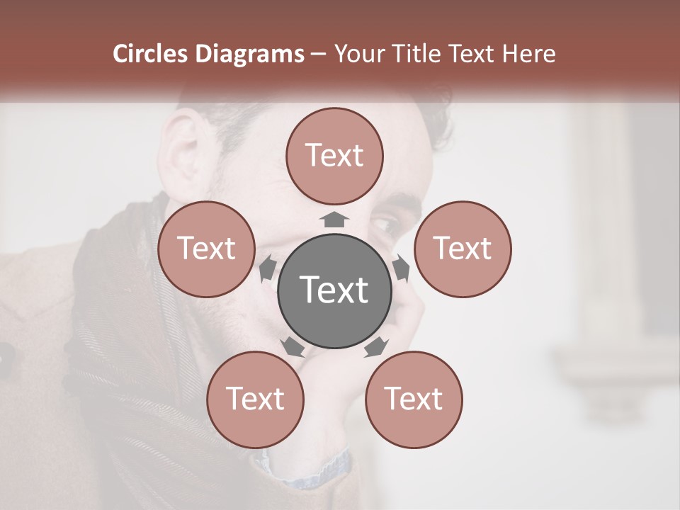 A Man Smiling While Talking On A Cell Phone PowerPoint Template