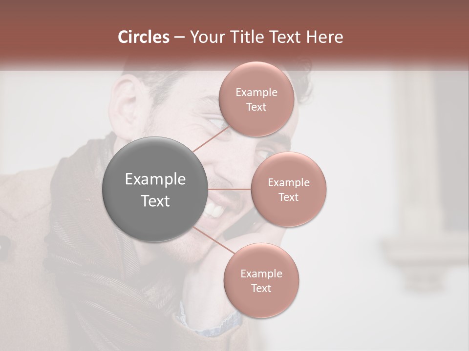 A Man Smiling While Talking On A Cell Phone PowerPoint Template