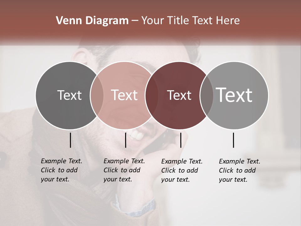 A Man Smiling While Talking On A Cell Phone PowerPoint Template