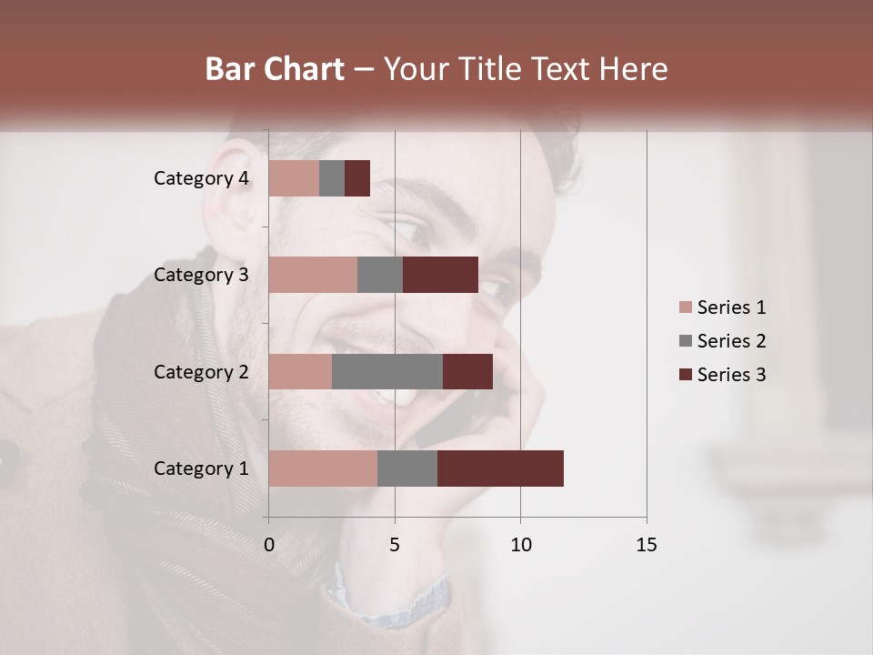 A Man Smiling While Talking On A Cell Phone PowerPoint Template