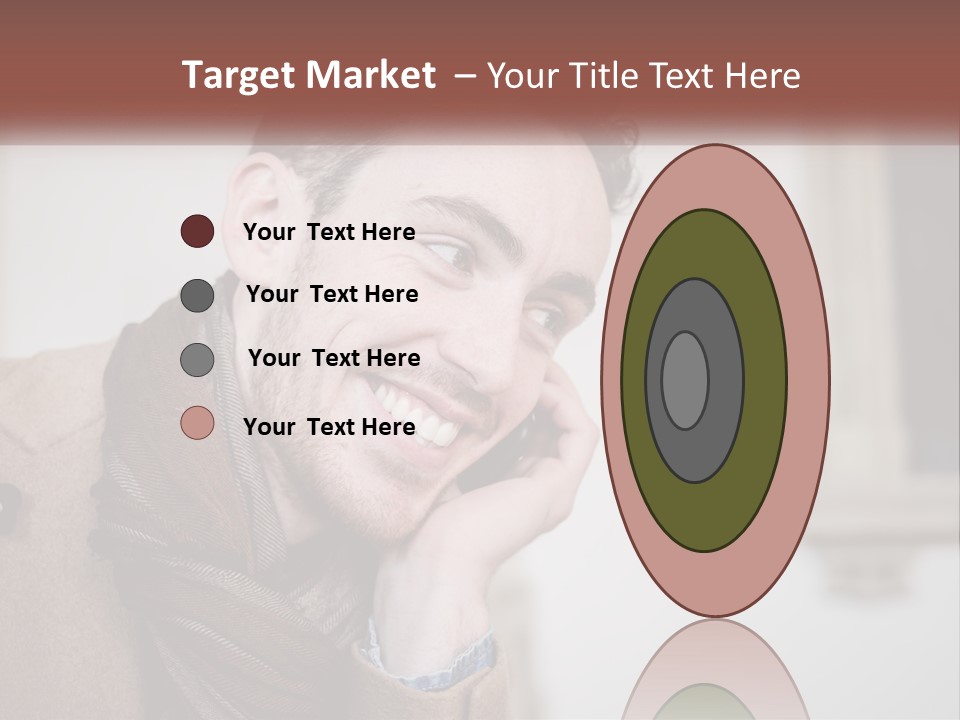 A Man Smiling While Talking On A Cell Phone PowerPoint Template