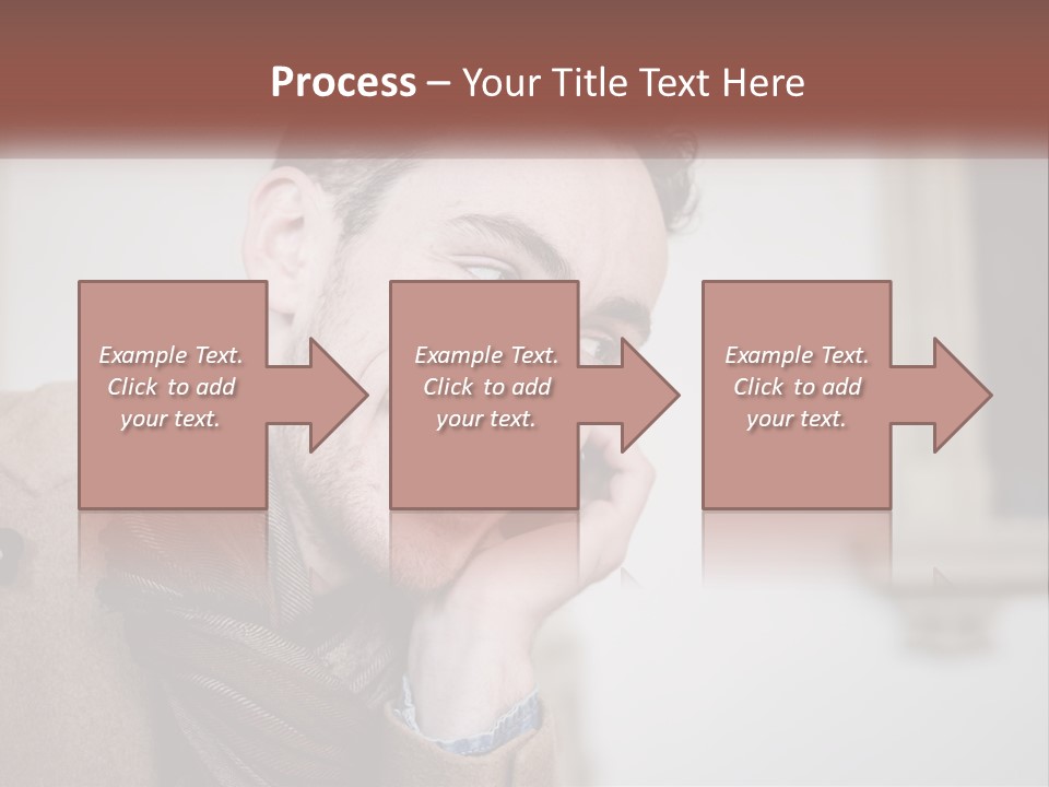 A Man Smiling While Talking On A Cell Phone PowerPoint Template