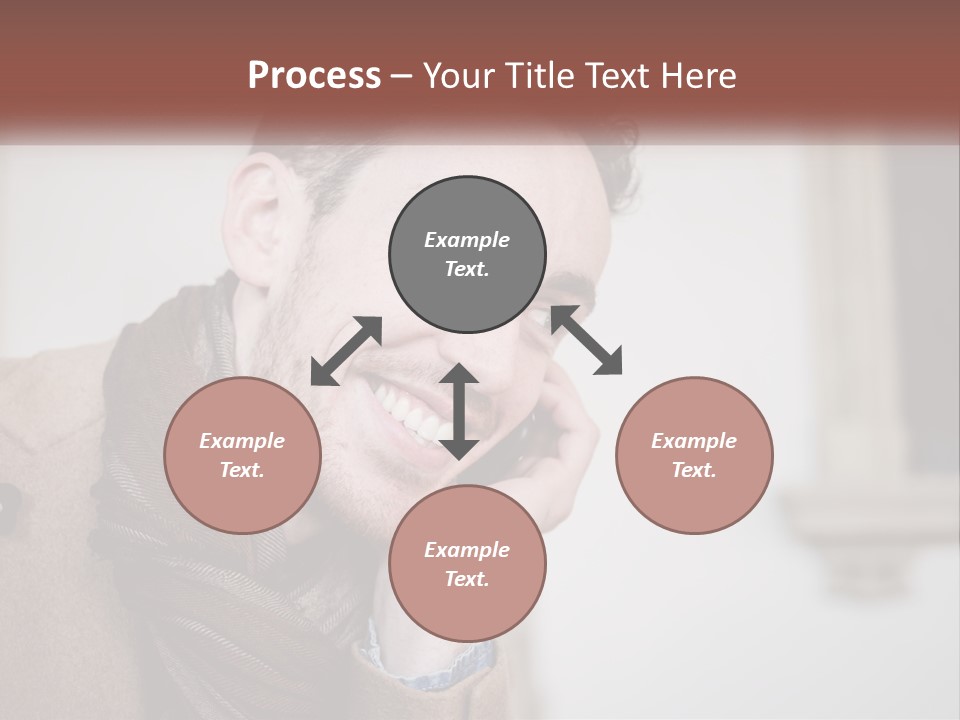 A Man Smiling While Talking On A Cell Phone PowerPoint Template