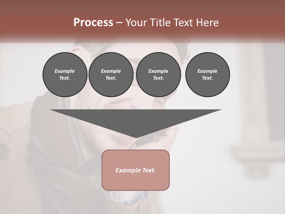A Man Smiling While Talking On A Cell Phone PowerPoint Template