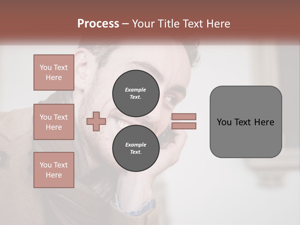 A Man Smiling While Talking On A Cell Phone PowerPoint Template
