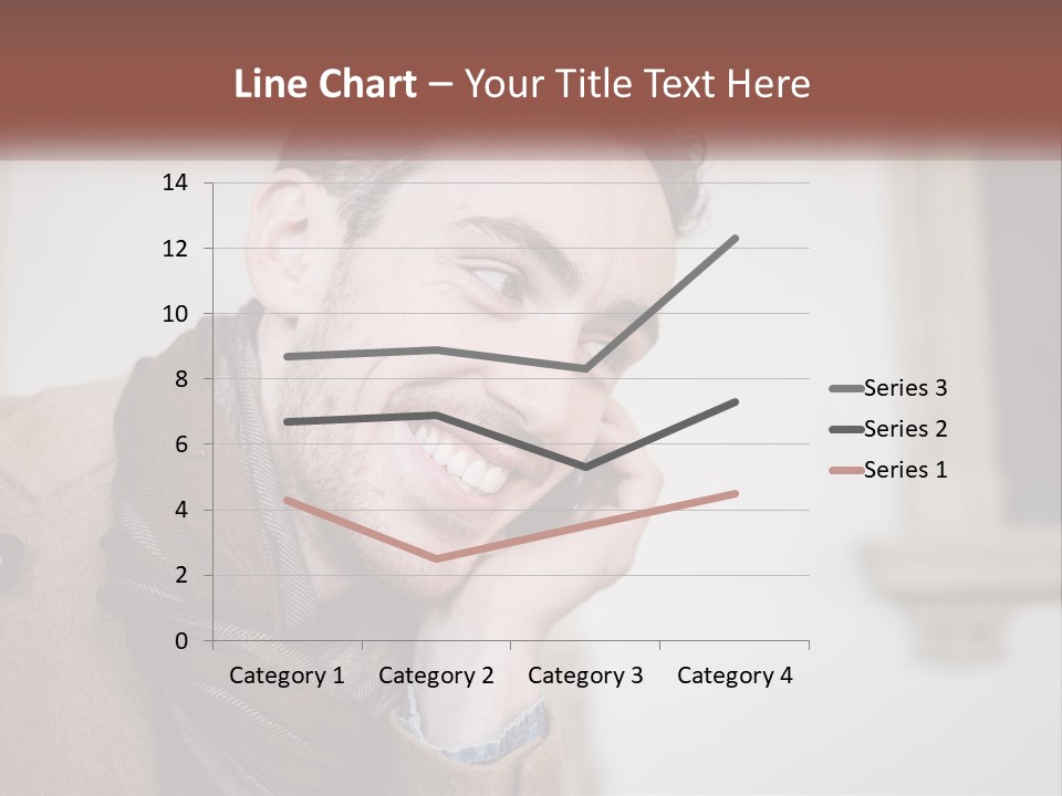 A Man Smiling While Talking On A Cell Phone PowerPoint Template