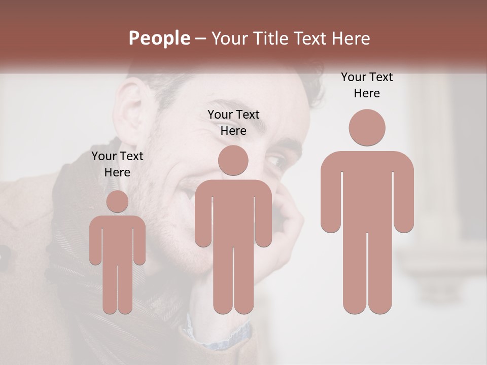 A Man Smiling While Talking On A Cell Phone PowerPoint Template