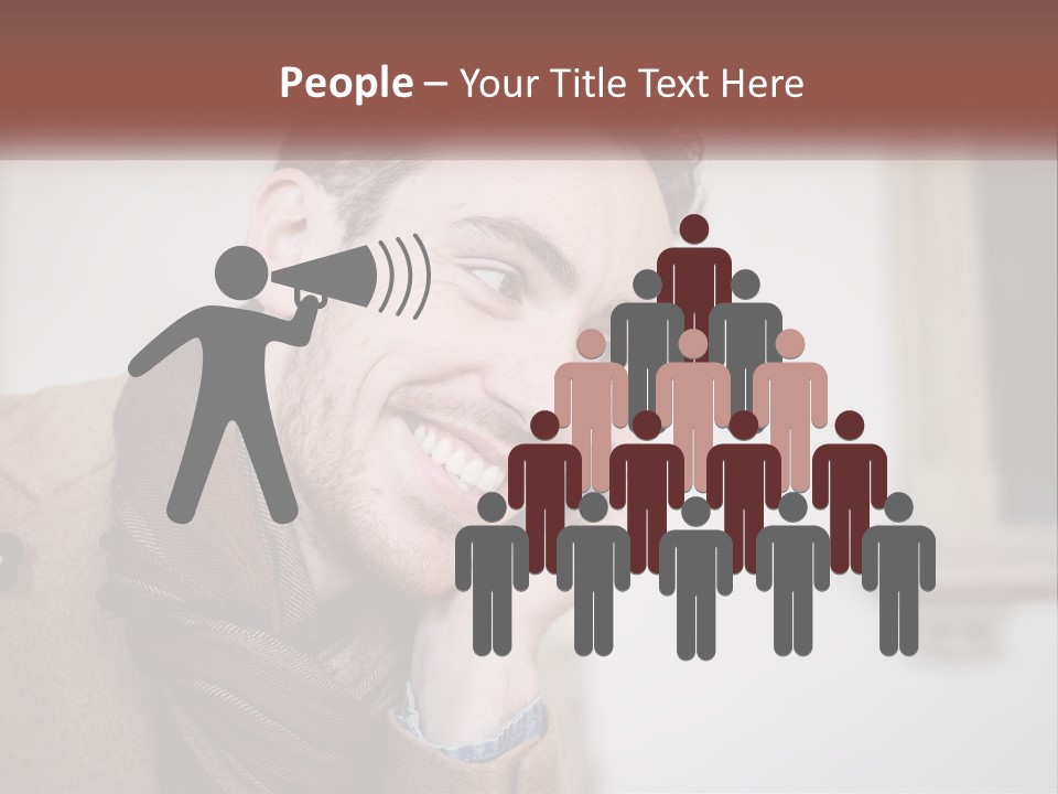A Man Smiling While Talking On A Cell Phone PowerPoint Template