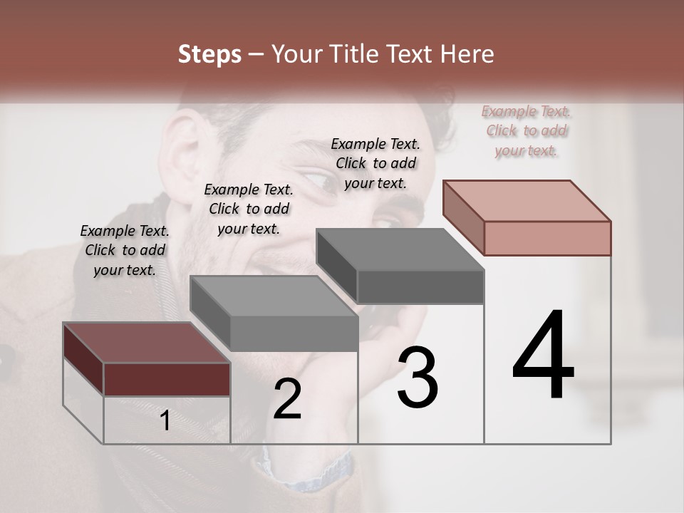 A Man Smiling While Talking On A Cell Phone PowerPoint Template