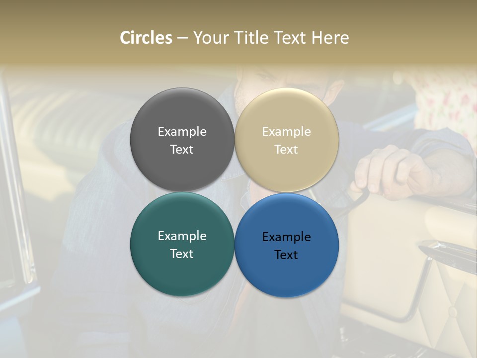 A Man With A Stethoscope In His Hand Leaning Out Of A Car PowerPoint Template