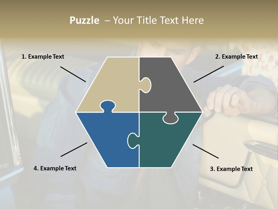 A Man With A Stethoscope In His Hand Leaning Out Of A Car PowerPoint Template