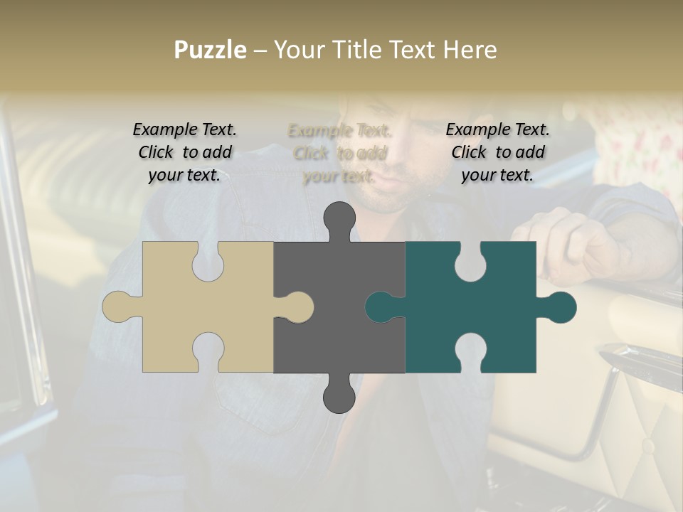 A Man With A Stethoscope In His Hand Leaning Out Of A Car PowerPoint Template