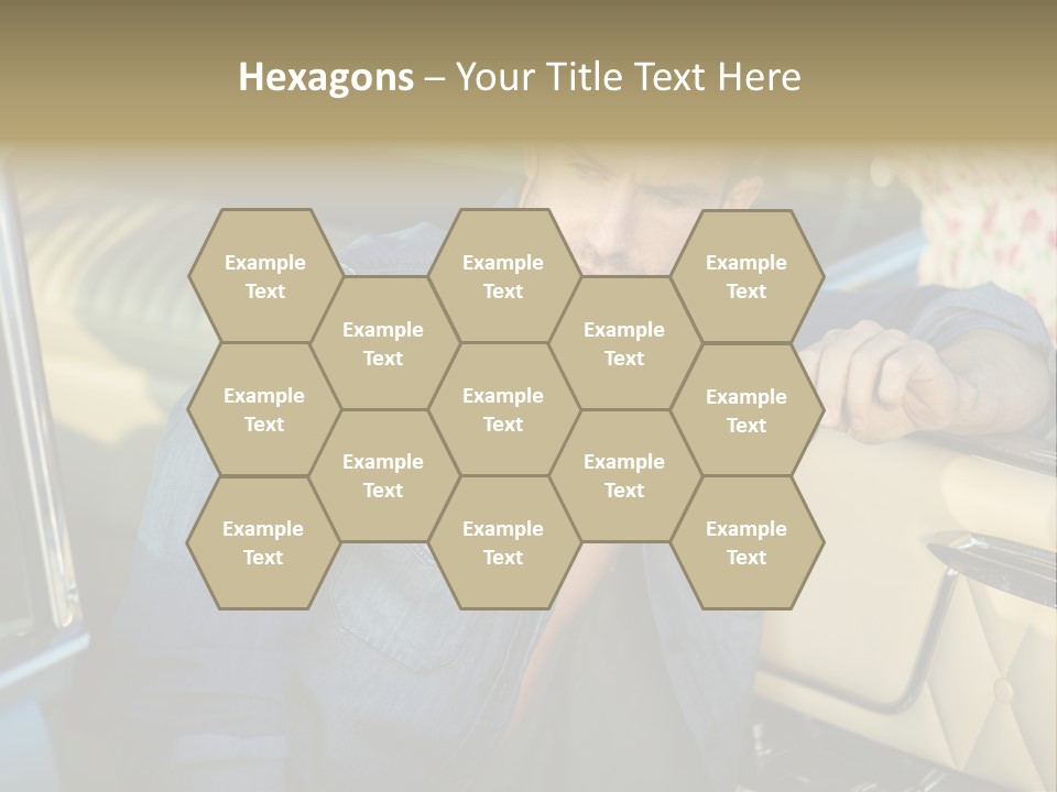 A Man With A Stethoscope In His Hand Leaning Out Of A Car PowerPoint Template