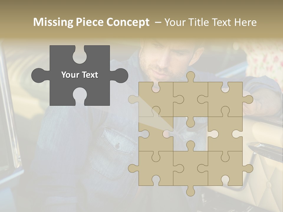 A Man With A Stethoscope In His Hand Leaning Out Of A Car PowerPoint Template