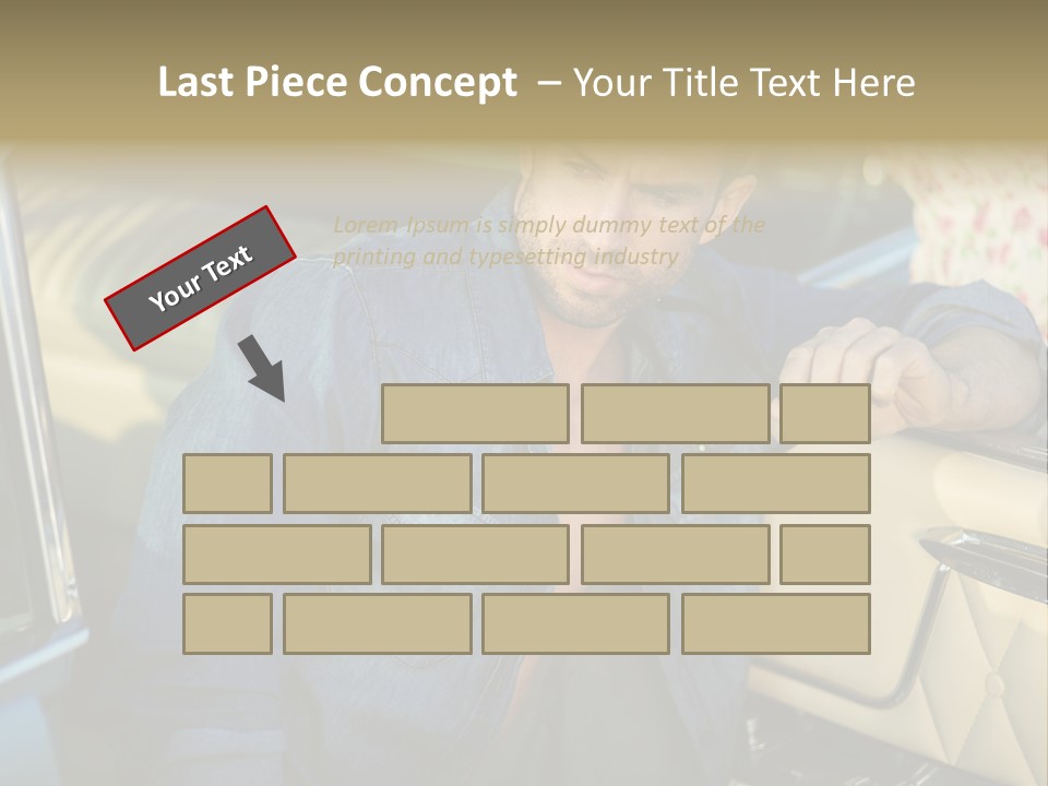 A Man With A Stethoscope In His Hand Leaning Out Of A Car PowerPoint Template