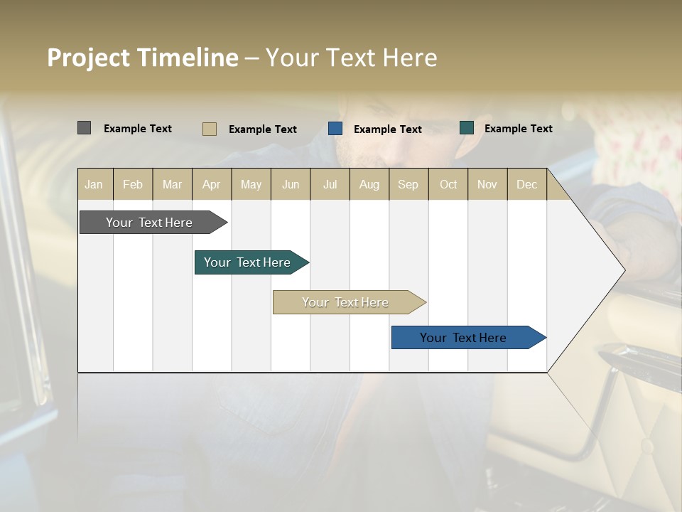 A Man With A Stethoscope In His Hand Leaning Out Of A Car PowerPoint Template
