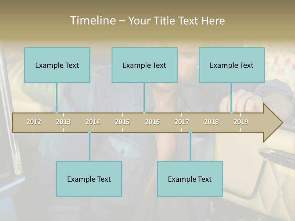 A Man With A Stethoscope In His Hand Leaning Out Of A Car PowerPoint Template