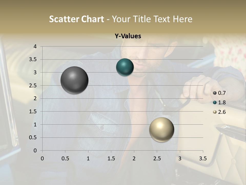 A Man With A Stethoscope In His Hand Leaning Out Of A Car PowerPoint Template