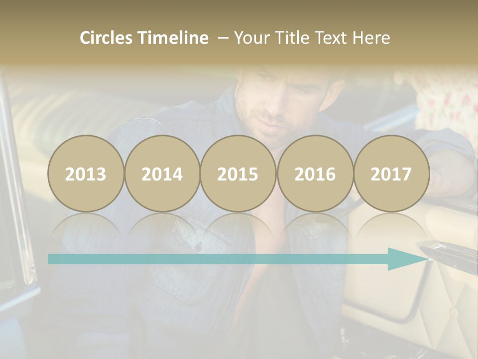 A Man With A Stethoscope In His Hand Leaning Out Of A Car PowerPoint Template