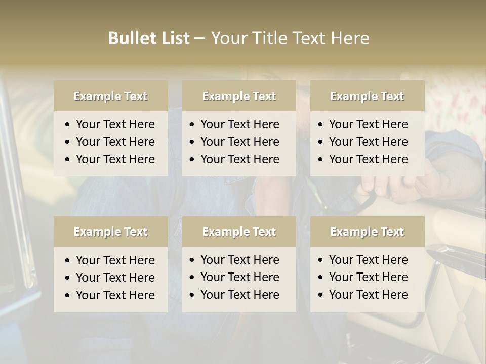 A Man With A Stethoscope In His Hand Leaning Out Of A Car PowerPoint Template